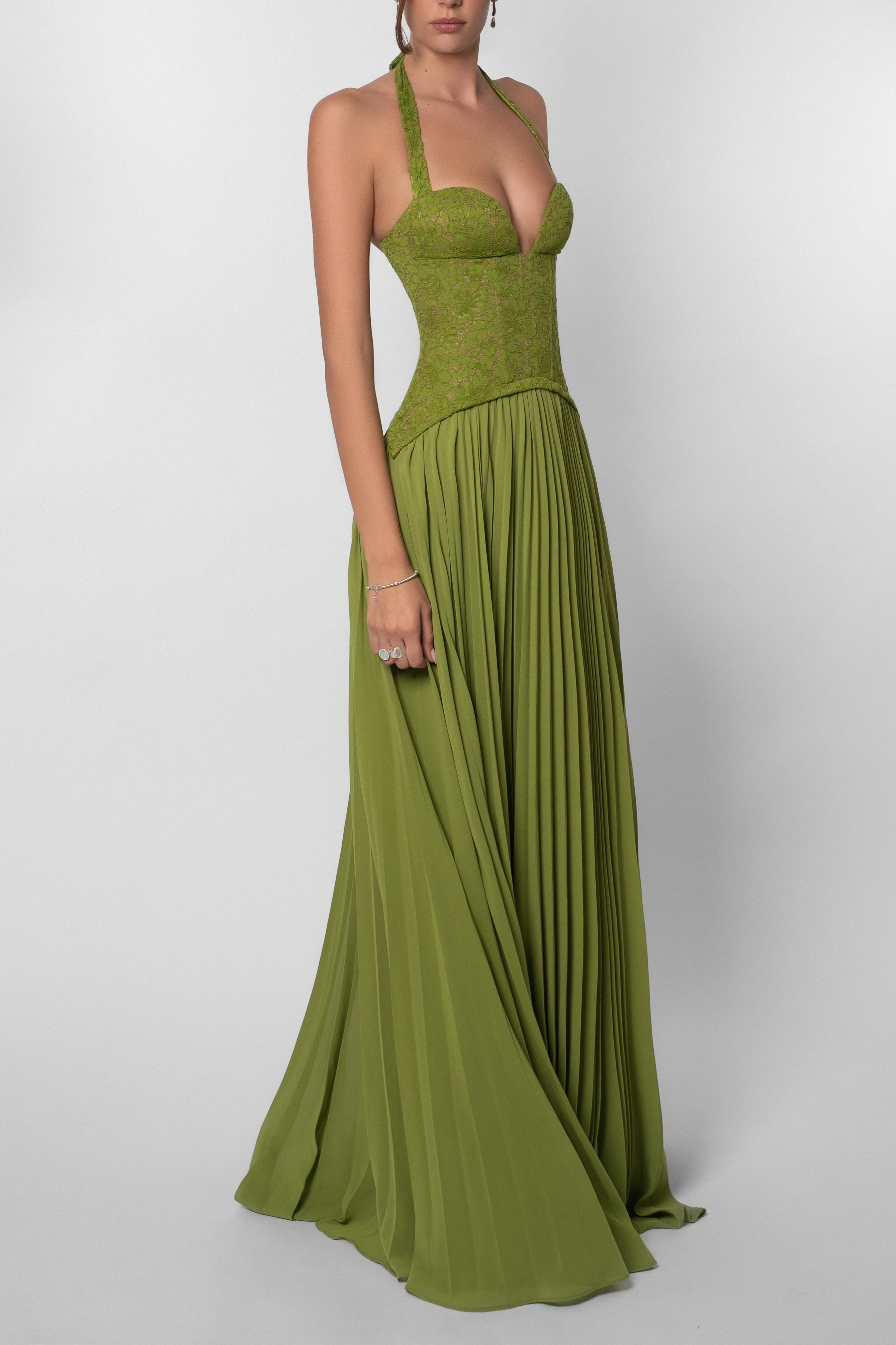 Genevieve | Women's Lace Corset Maxi Wedding Guest Dress