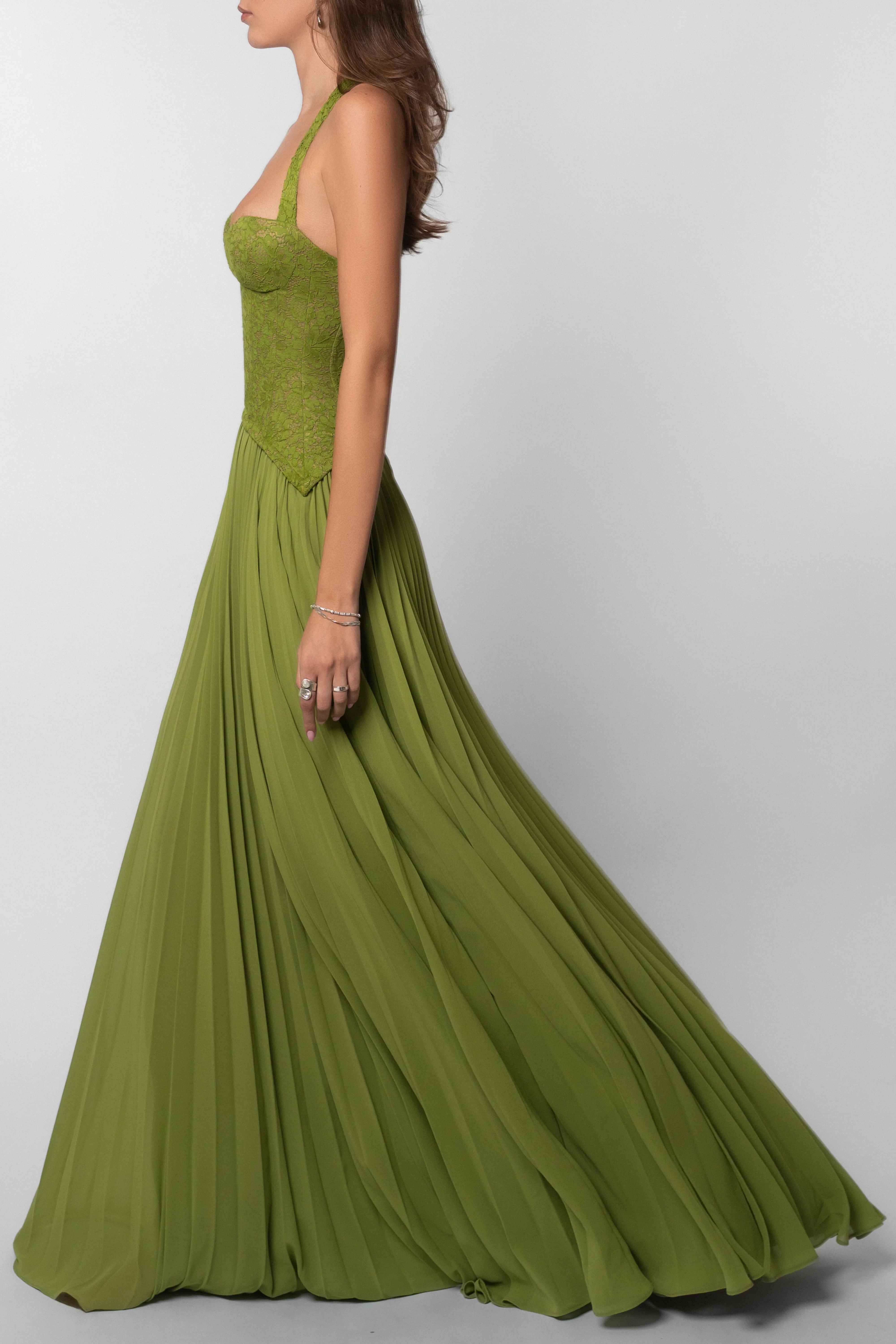 Genevieve | Women's Lace Corset Maxi Wedding Guest Dress