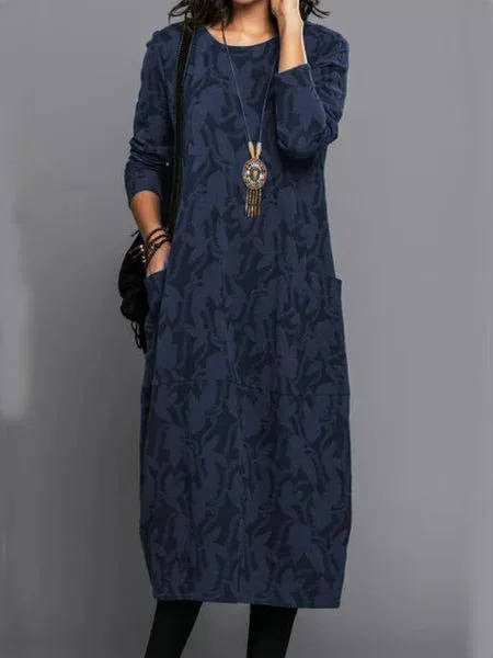 Heather | Women's Long Sleeve Pocket Midi Dress