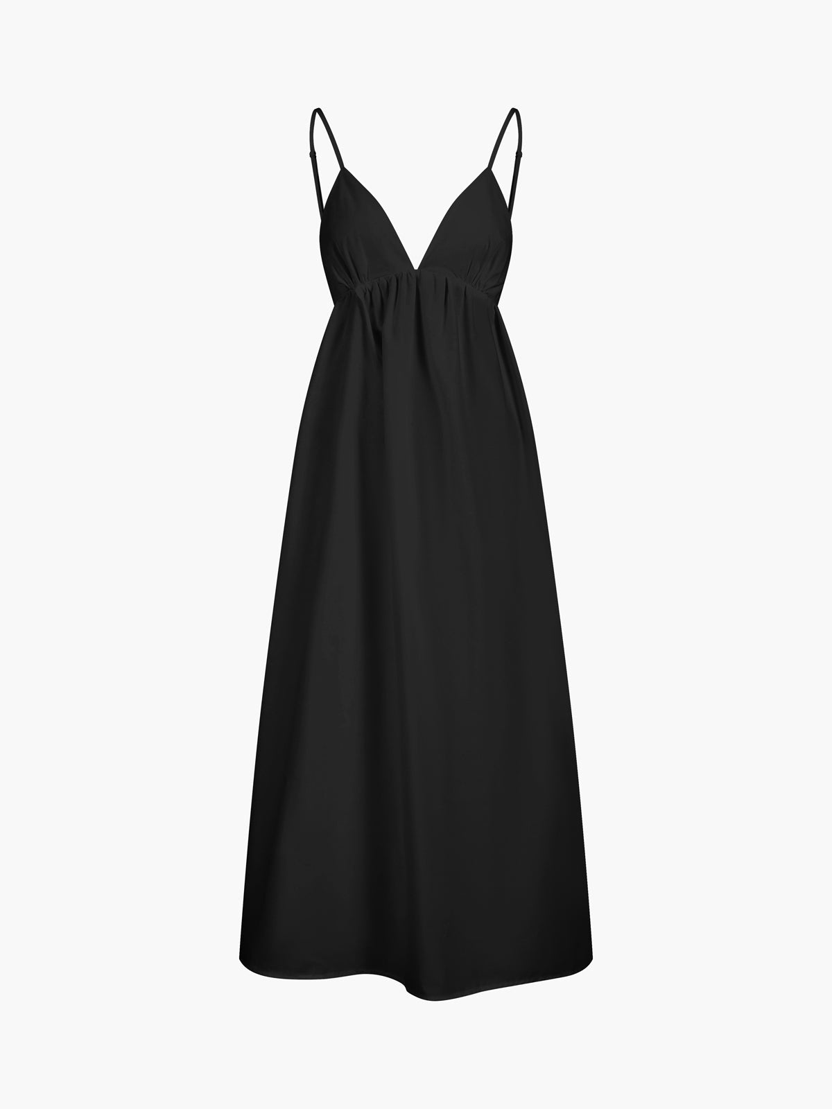 Women's Open Back V-Neck Maxi Summer Dress