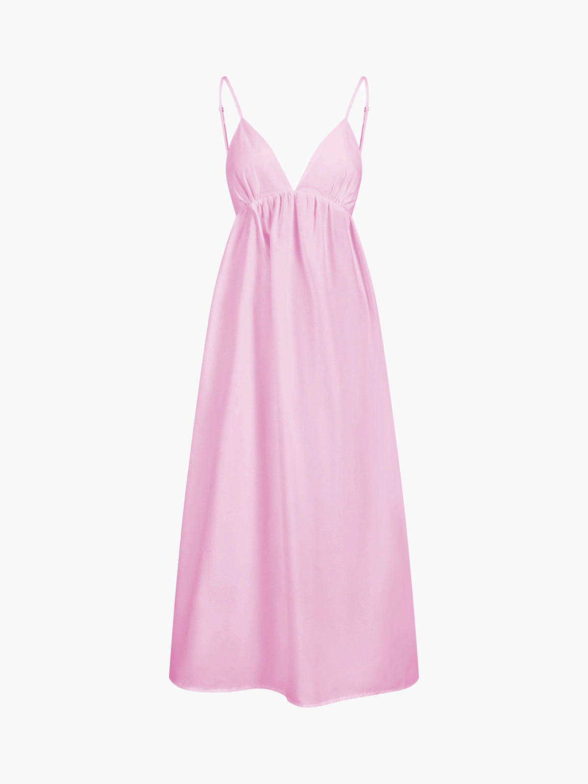 Women's Open Back V-Neck Maxi Summer Dress