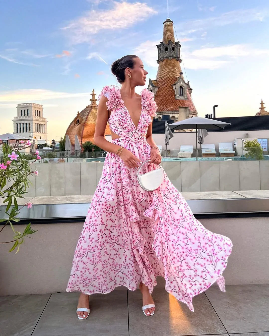 Blythe | Women's Sleeveless Floral Maxi Summer Dress