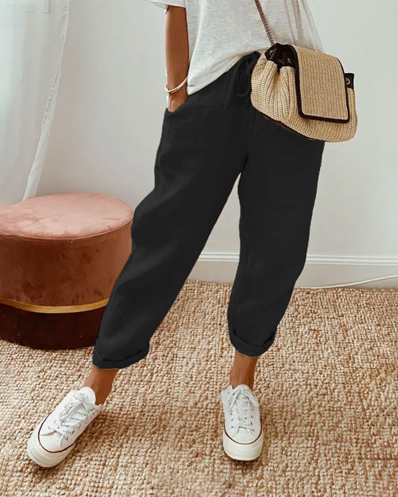 Pearl | Women's Straight Leg Summer Trousers