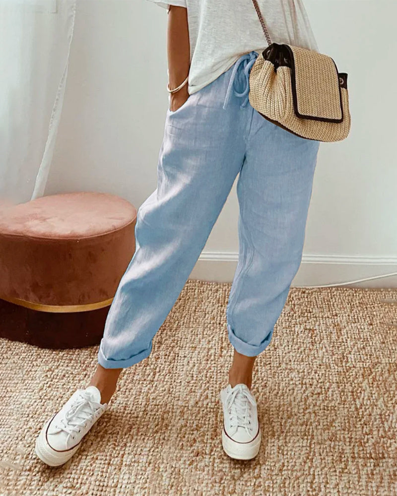 Pearl | Women's Straight Leg Summer Trousers