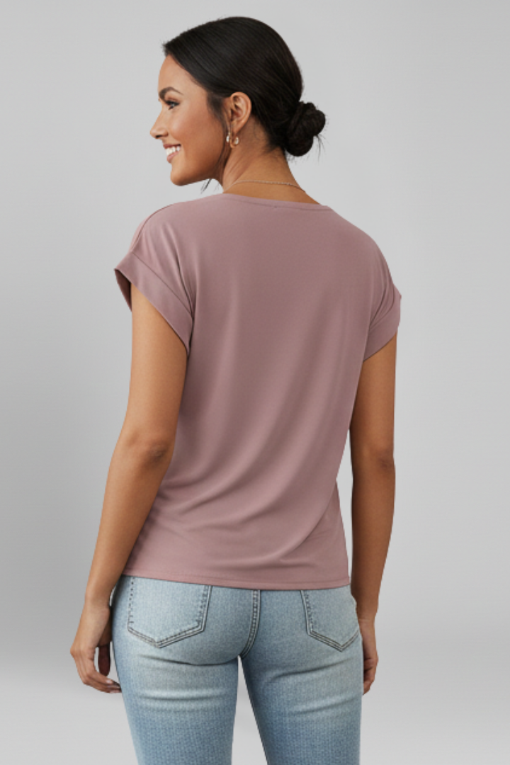 Grace | Women's V-Neck Short Sleeve Blouse
