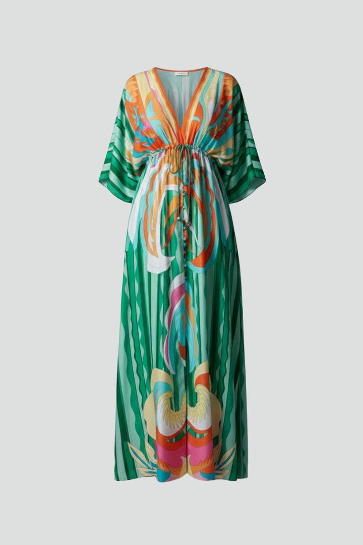 Vivian | Women's V-Neck Tie Waist Maxi Dress