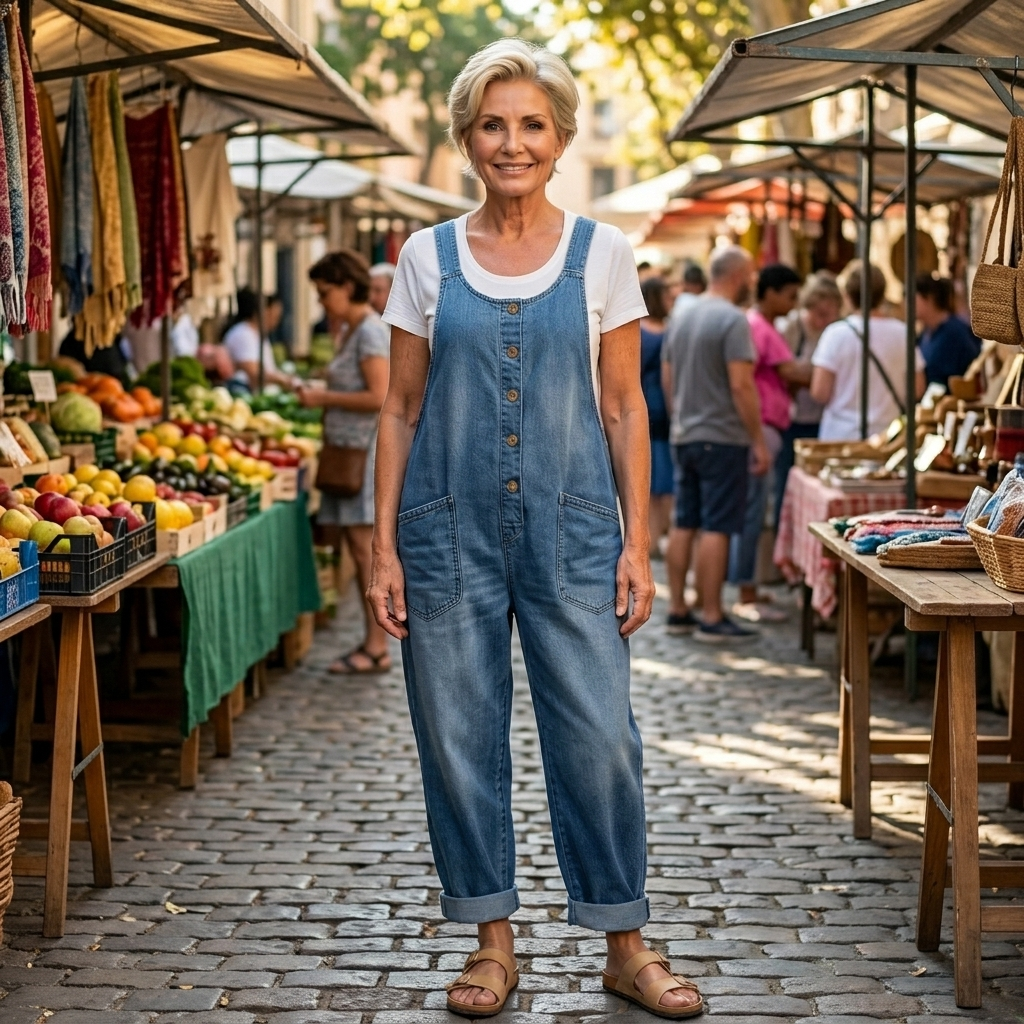 Lottie | Women's Vintage Wide-Leg Overalls
