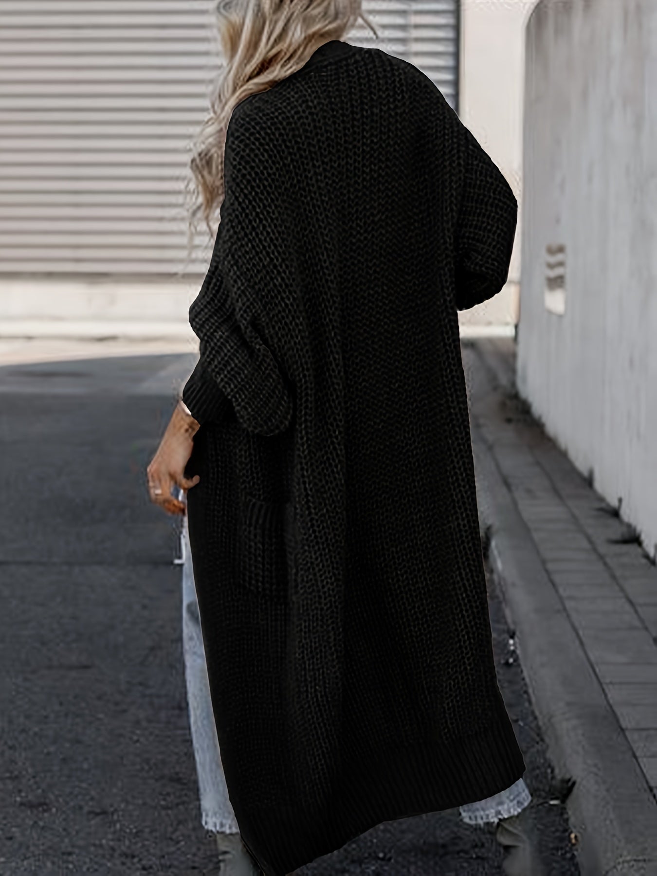 Amelia | Women's Deep V-Neck Ribbed Knit Open Front Cardigan