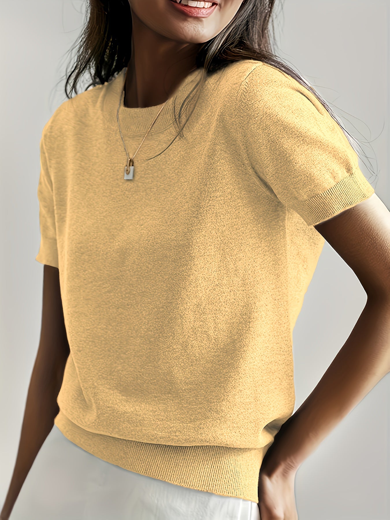 Maude | Women's Short Sleeve Round Neck Summer Top