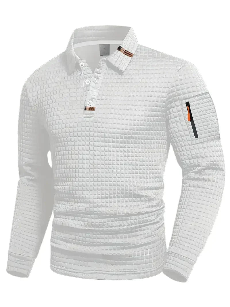 Colin | Men's Long-Sleeve Polo With Sleeve Pocket