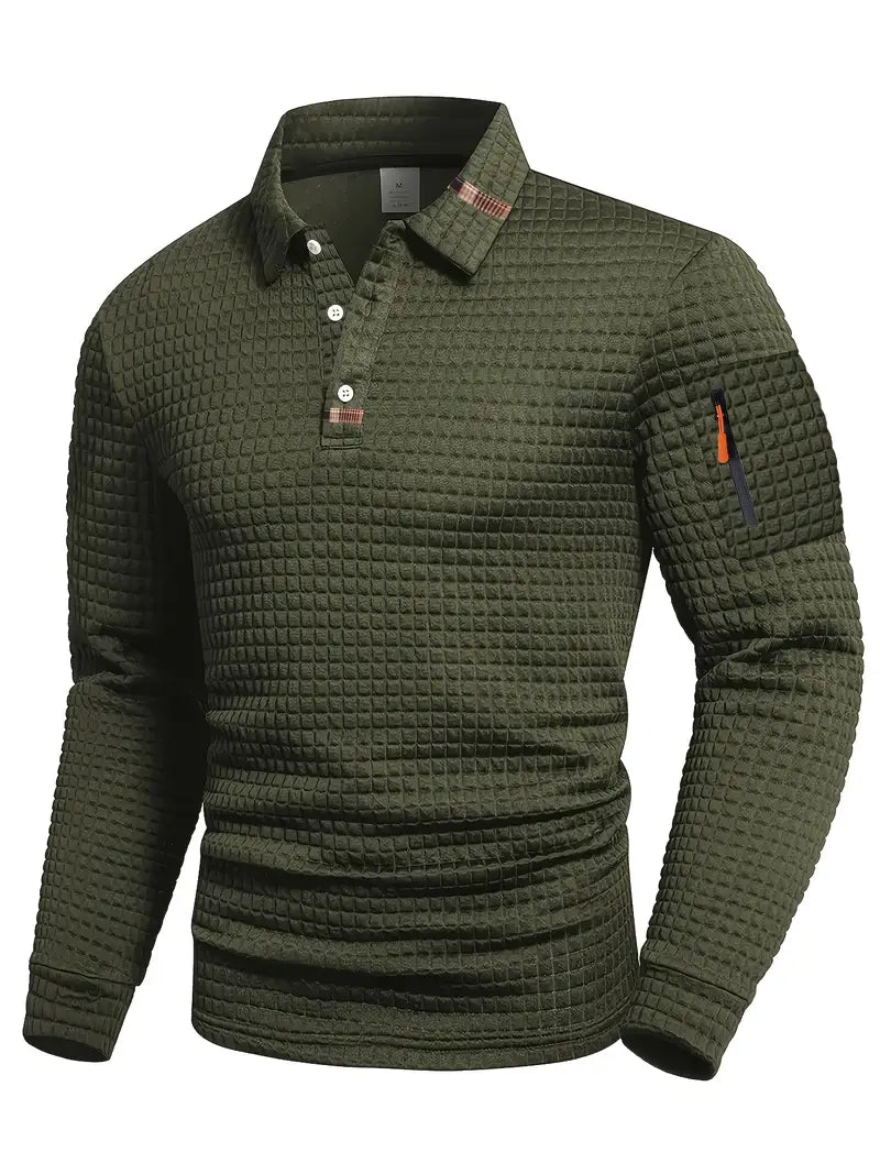 Colin | Men's Long-Sleeve Polo With Sleeve Pocket