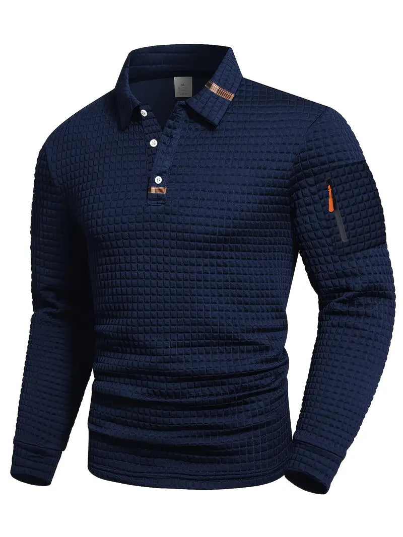 Colin | Men's Long-Sleeve Polo With Sleeve Pocket