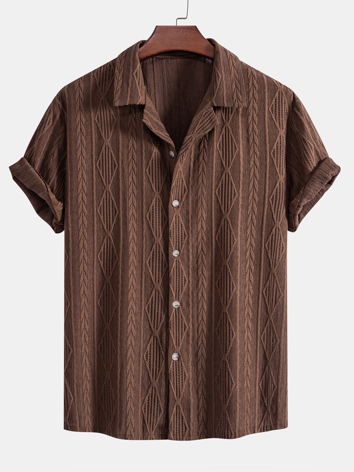 Bertie | Men's Textured Short Sleeve Summer Shirt