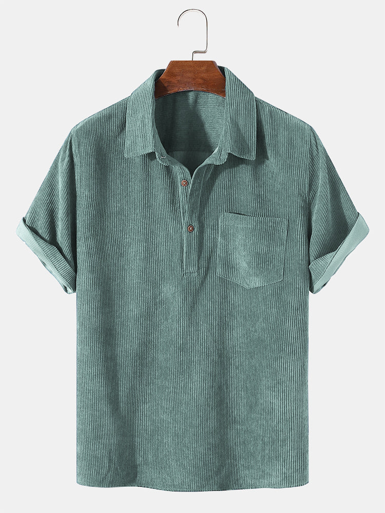 Rowan | Men's Ribbed Short Sleeve Basic Shirt
