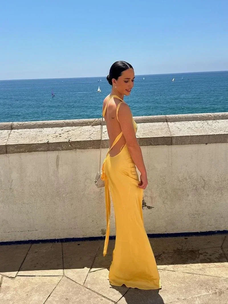 Nadia | Women's Backless Maxi Dress