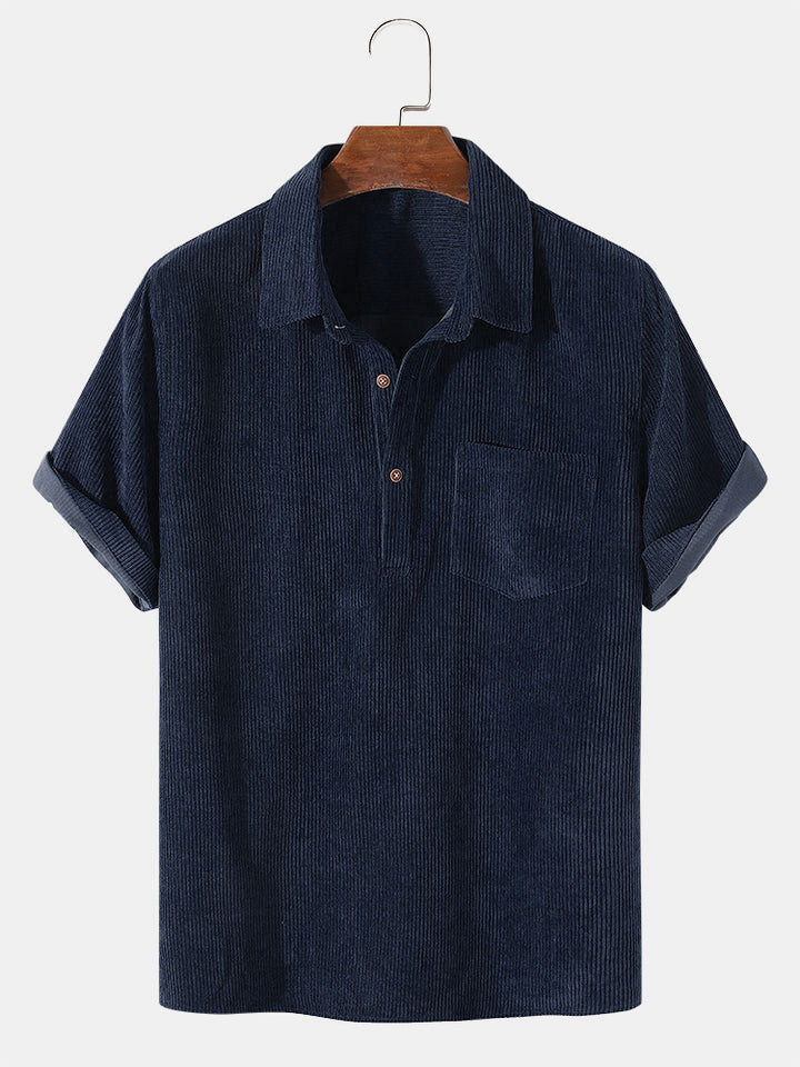 Rowan | Men's Ribbed Short Sleeve Basic Shirt