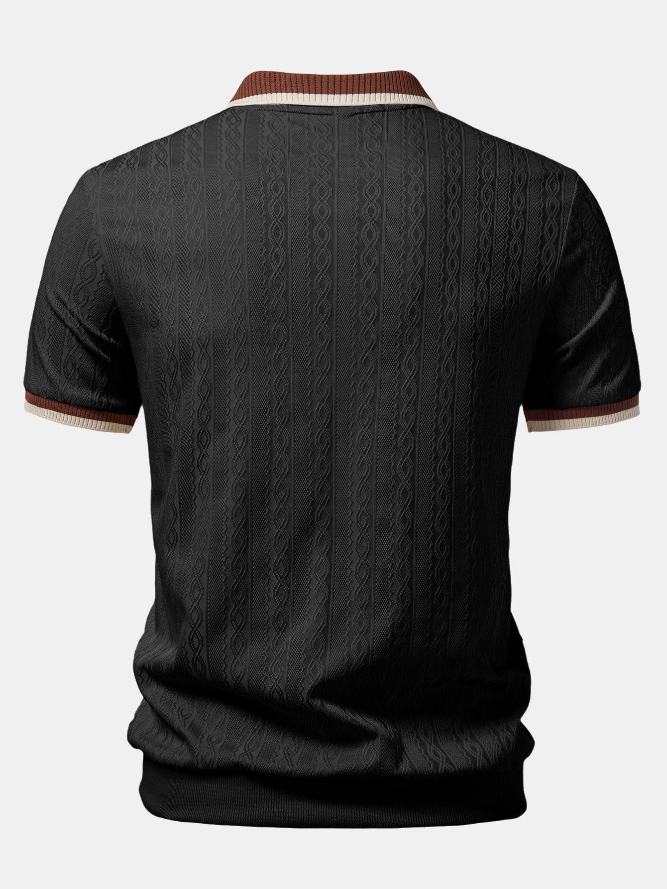 Wilfred | Men's Contrast Trim Zip Polo Shirt