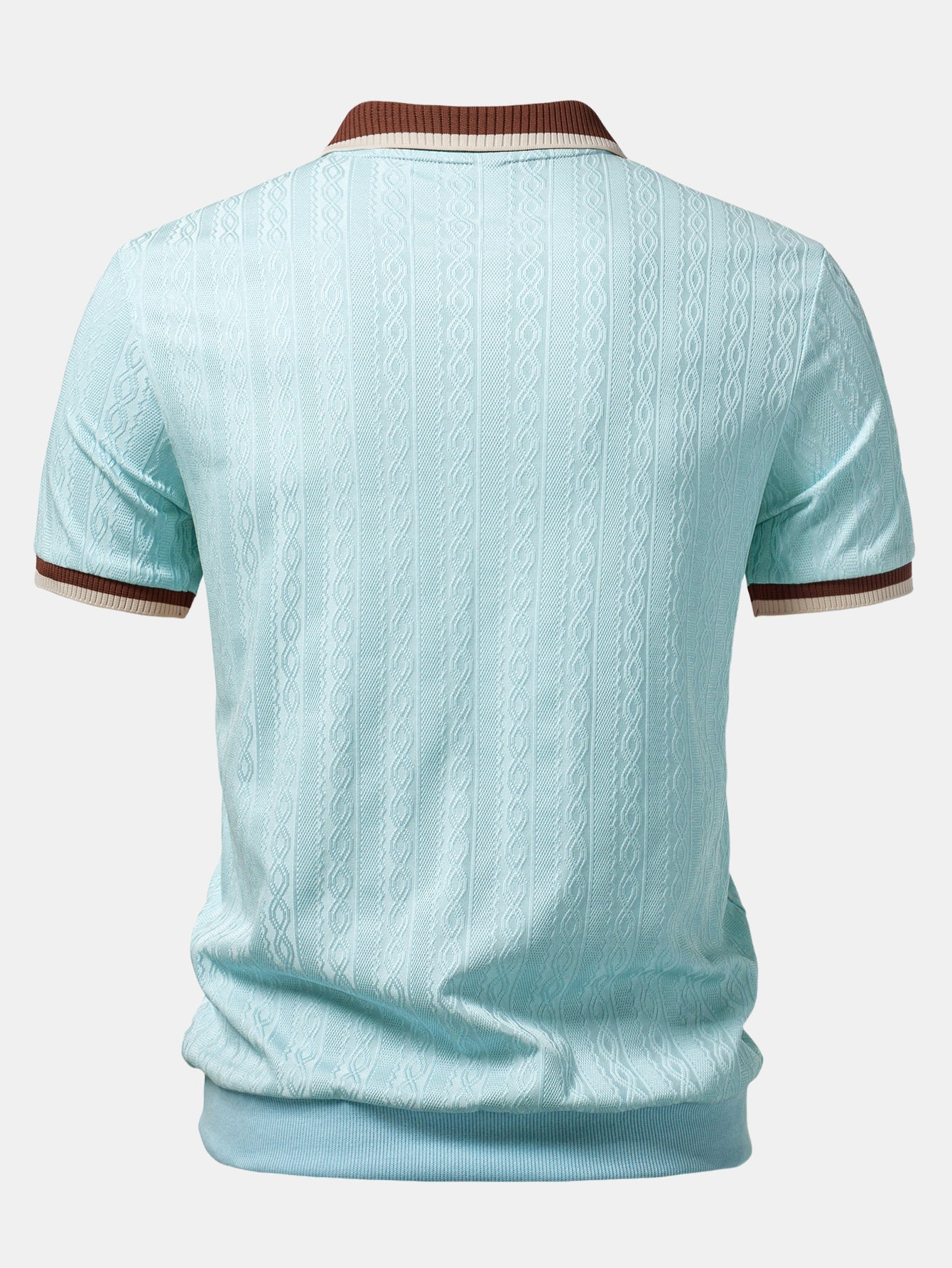 Wilfred | Men's Contrast Trim Zip Polo Shirt