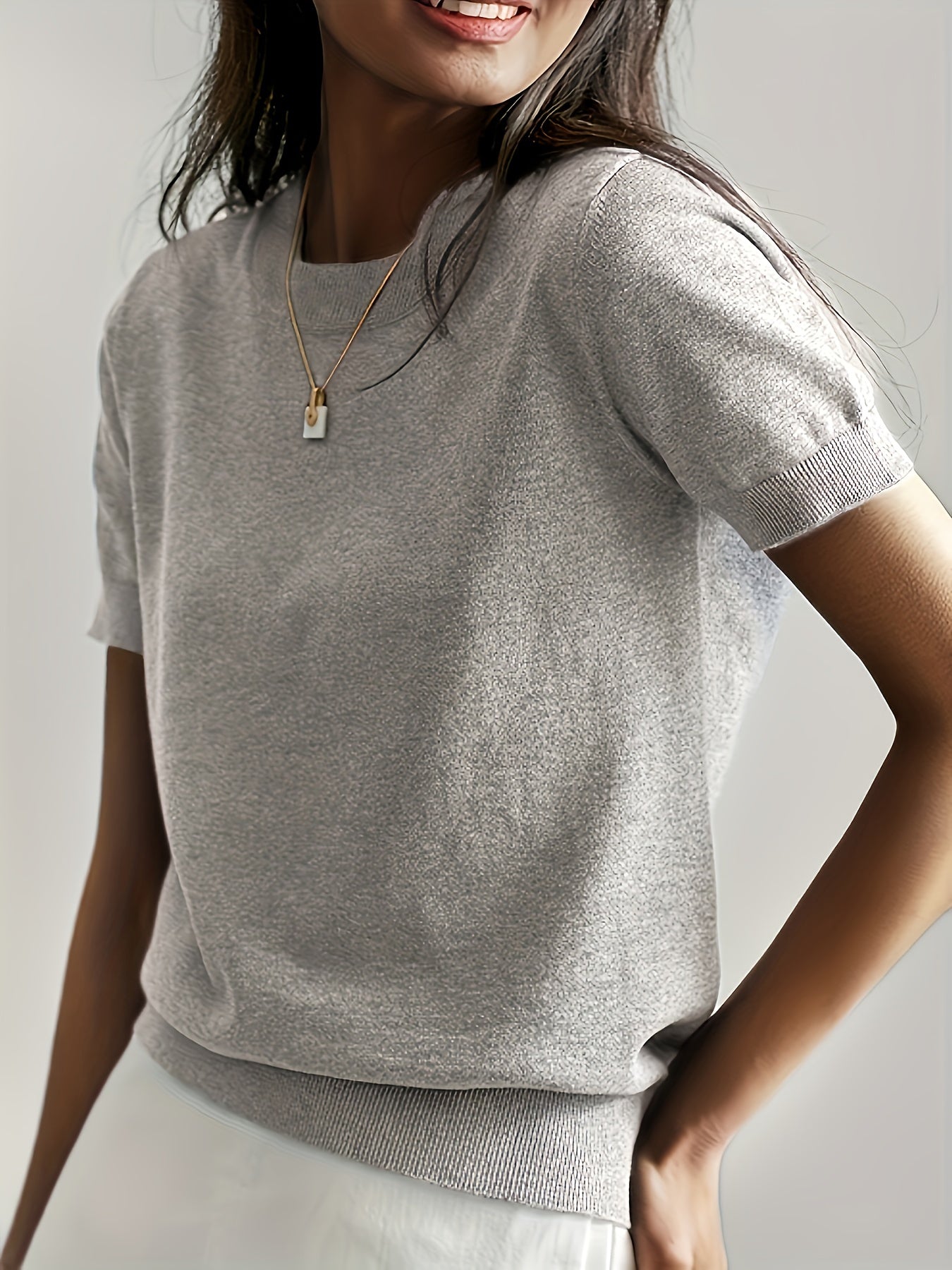 Maude | Women's Short Sleeve Round Neck Summer Top