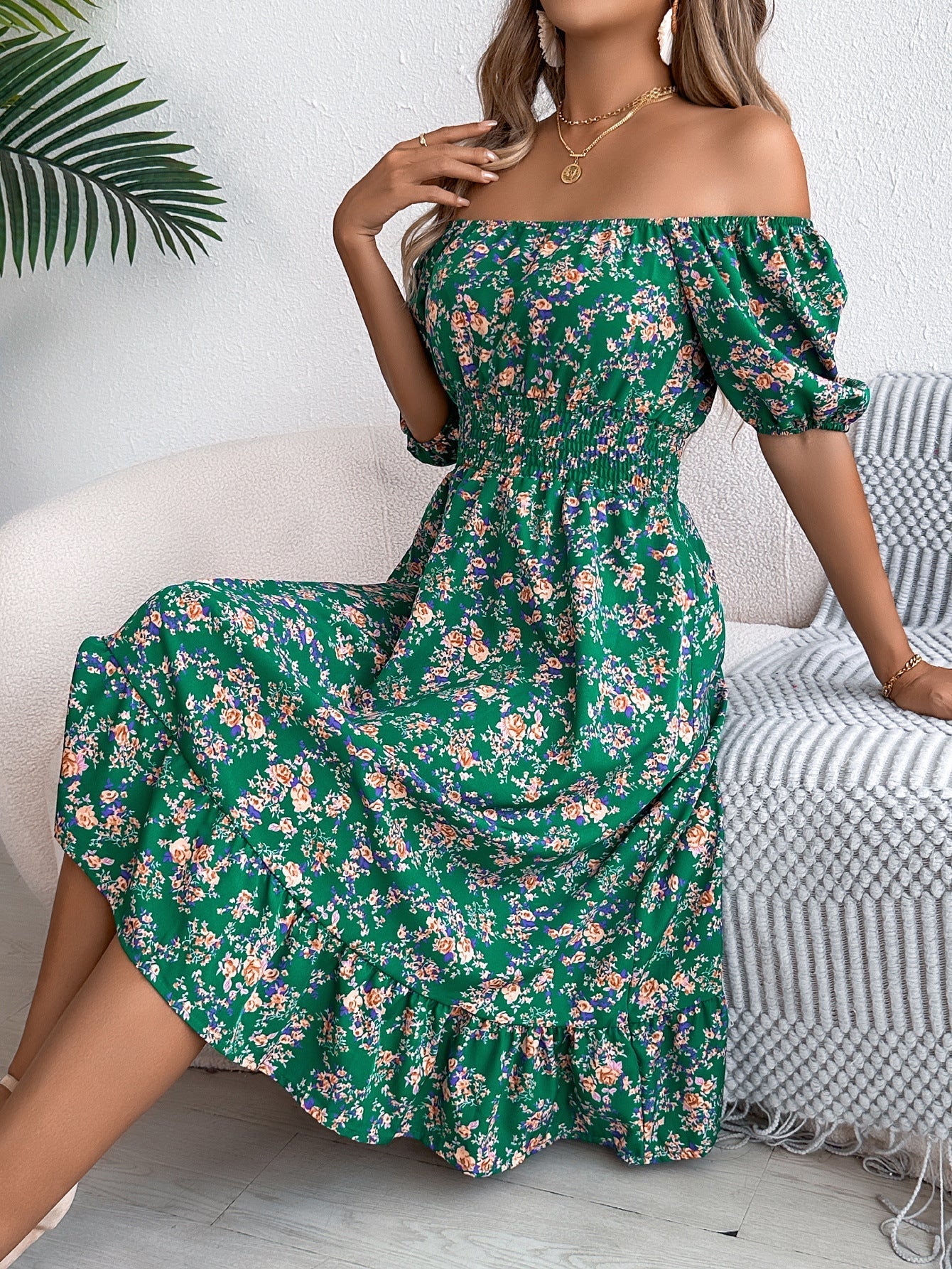 Bonnie | Women's Square Neck Floral Dress