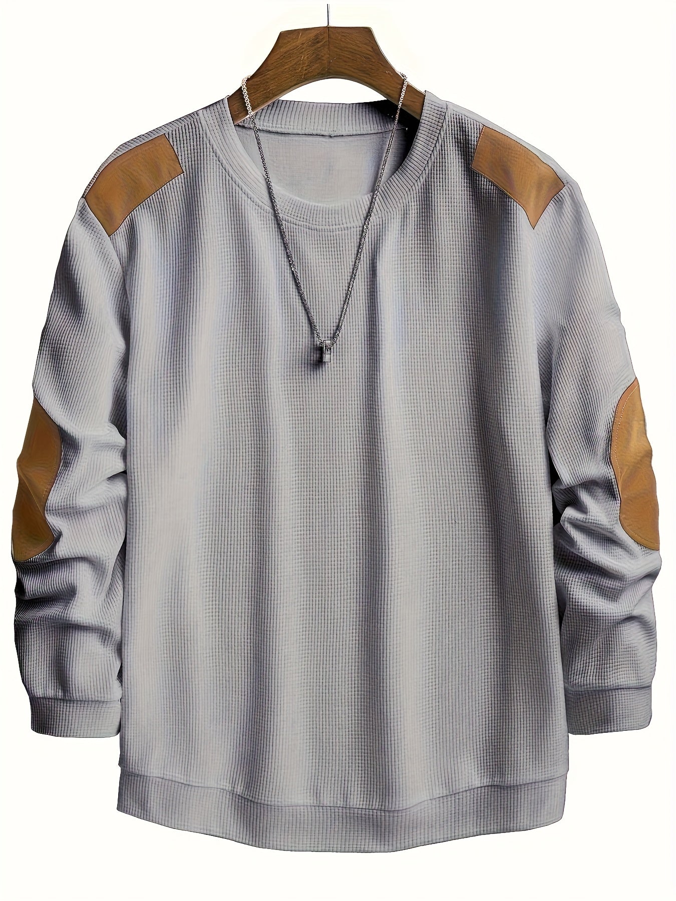 Aaron | Men's Textured Elbow-Patch Pullover