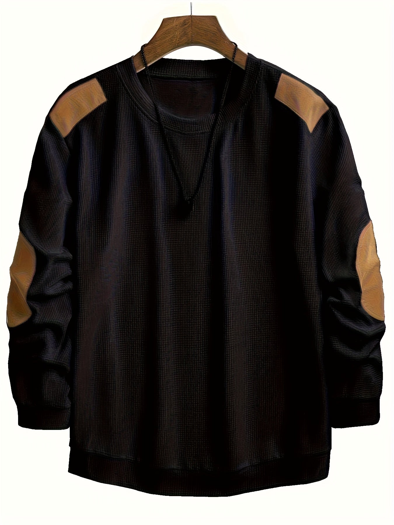 Aaron | Men's Textured Elbow-Patch Pullover