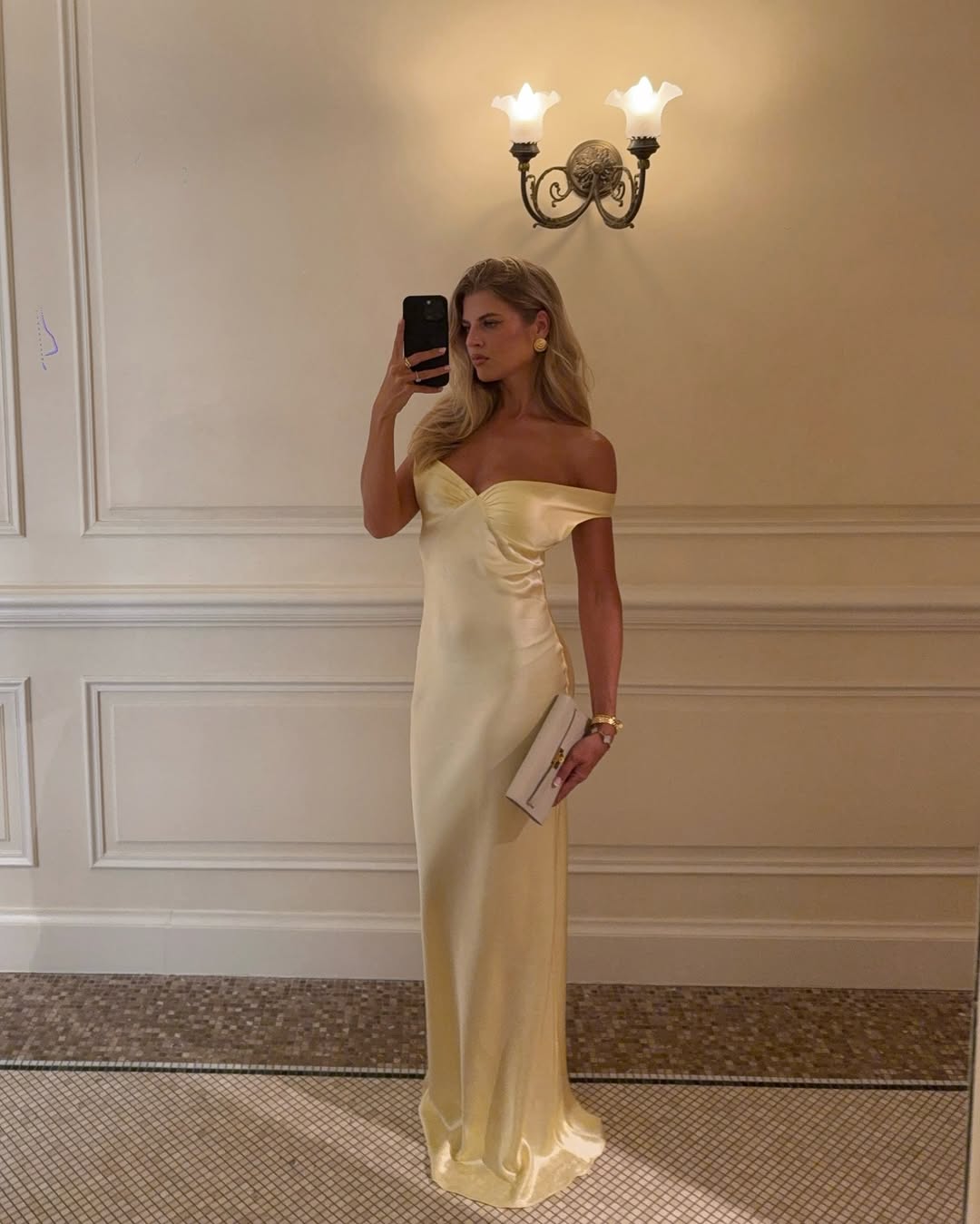 Alicia | Women’s Satin Off-Shoulder Maxi Dress