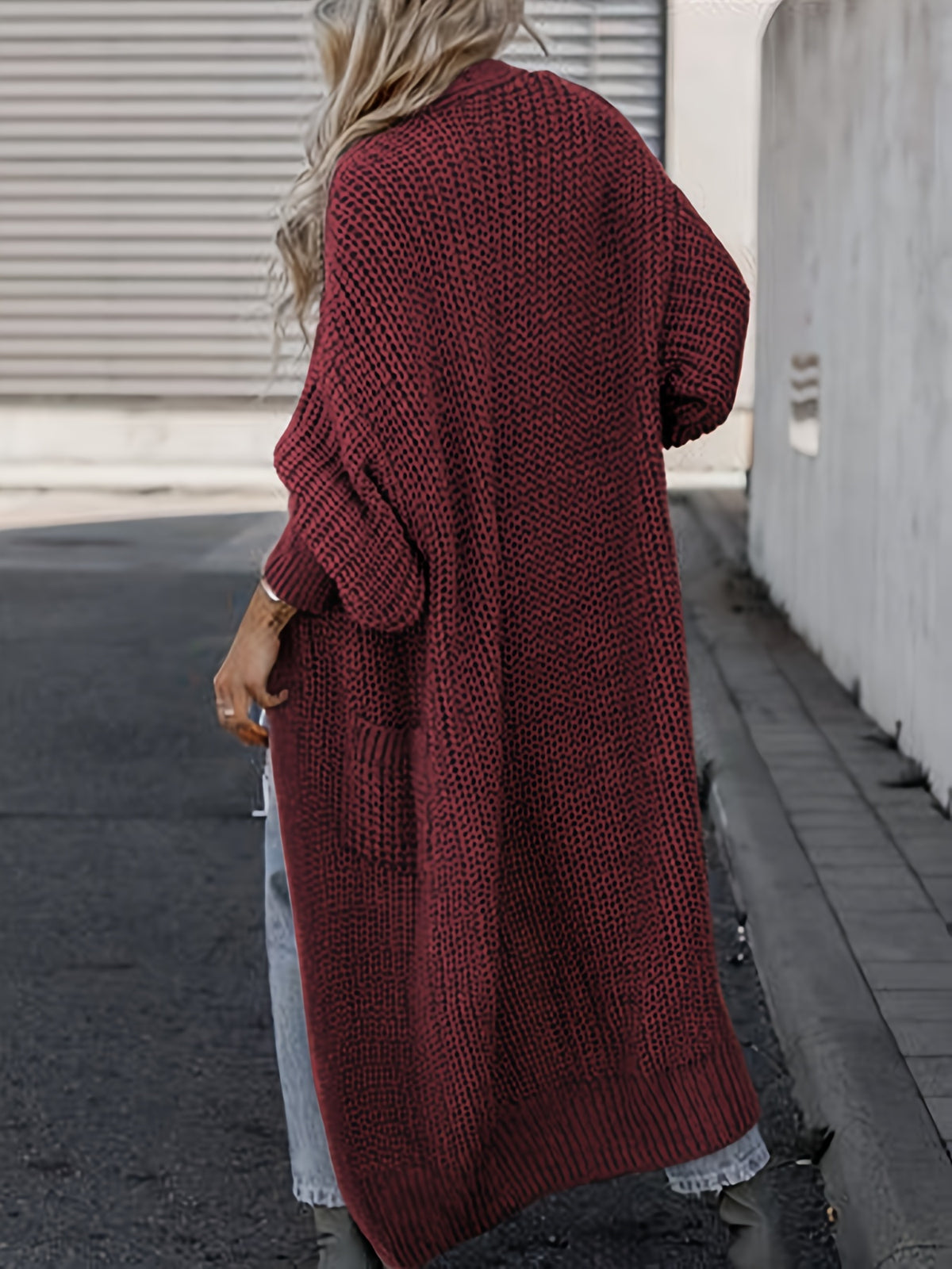 Amelia | Women's Deep V-Neck Ribbed Knit Open Front Cardigan