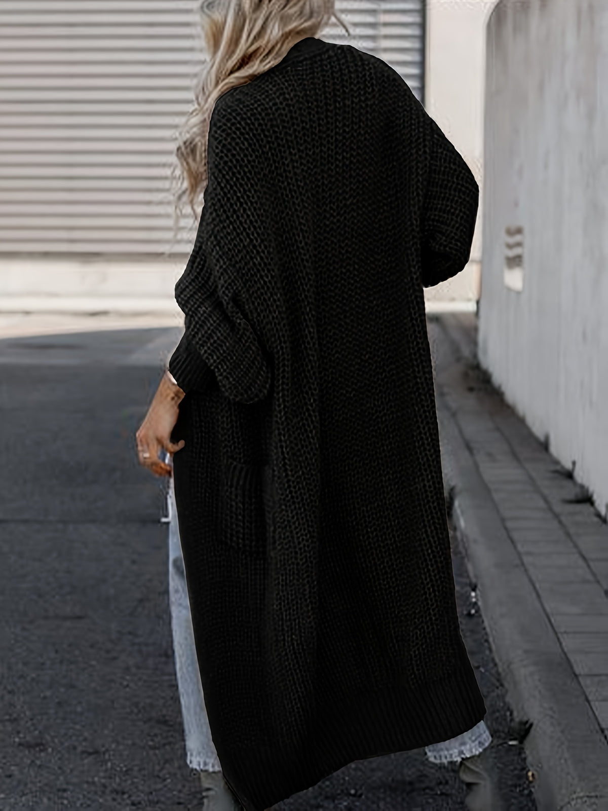 Amelia | Women's Deep V-Neck Ribbed Knit Open Front Cardigan