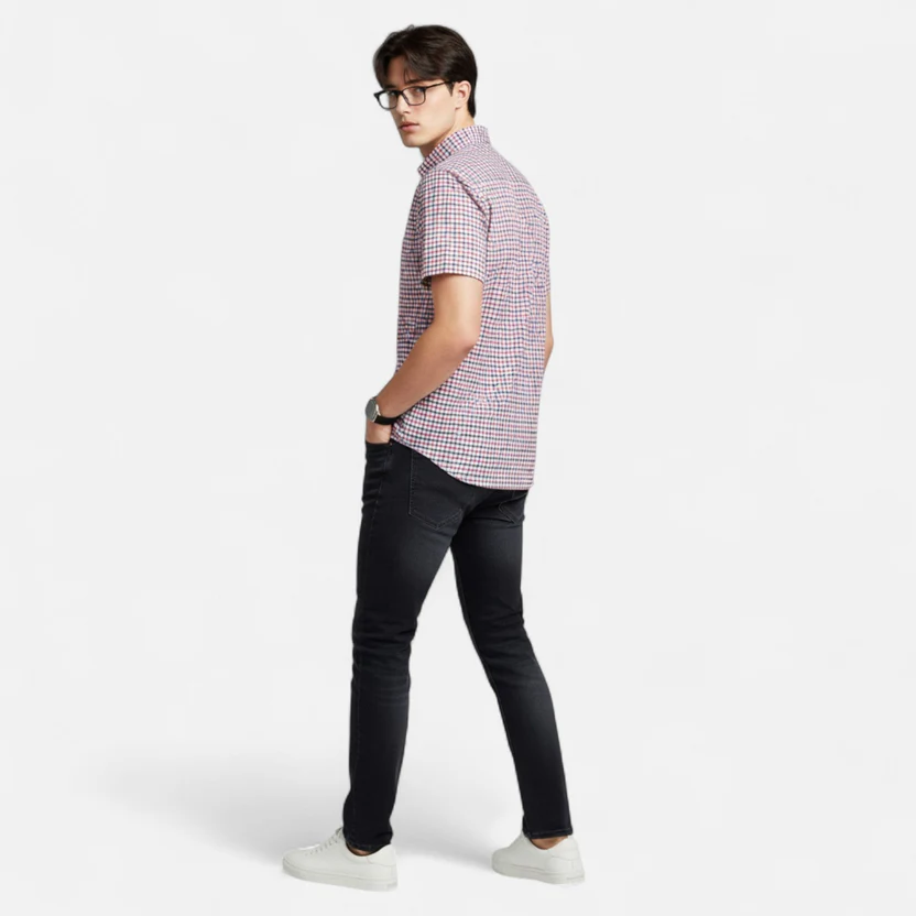 Basil | Men's Short-Sleeve Textured Shirt