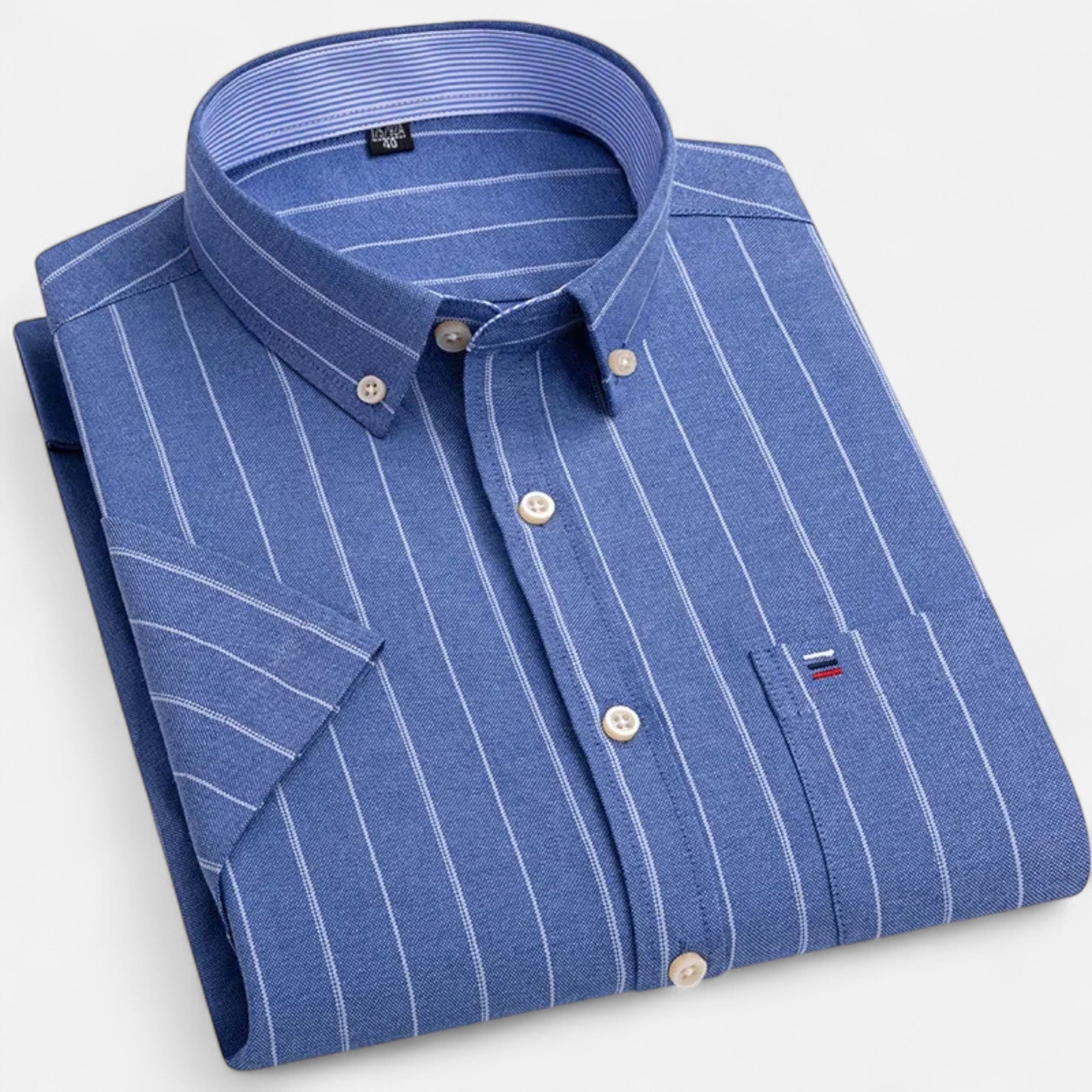 Basil | Men's Short-Sleeve Textured Shirt