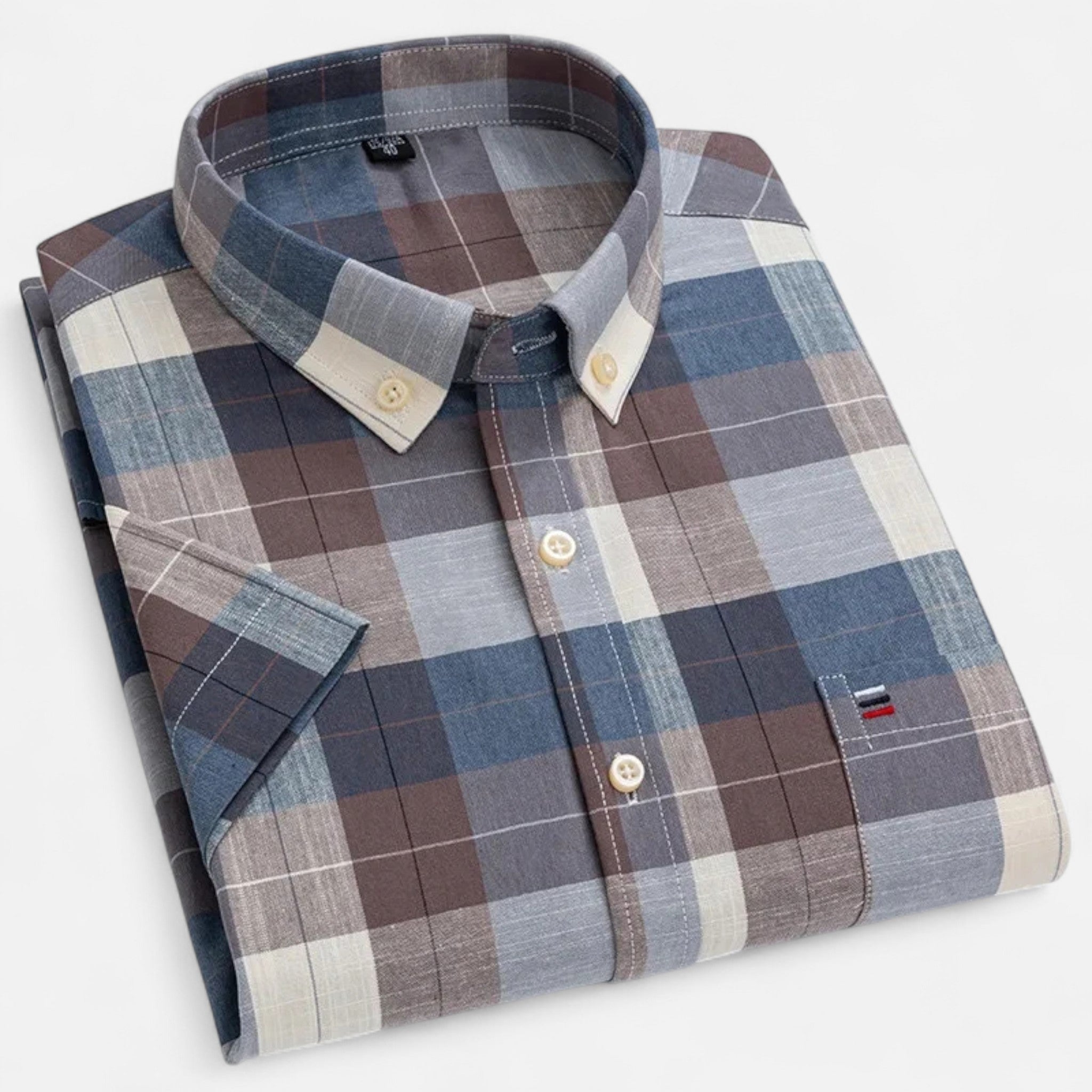 Basil | Men's Short-Sleeve Textured Shirt