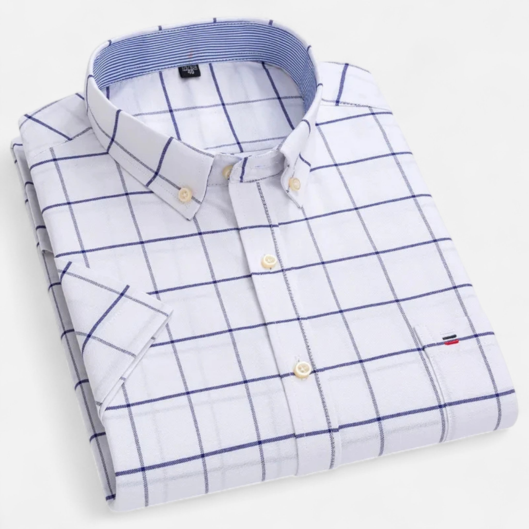 Basil | Men's Short-Sleeve Textured Shirt