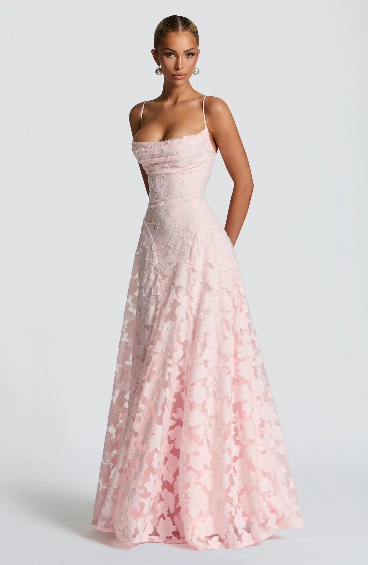 Briar | Women’s Floral Jacquard Sleeveless Maxi Dress
