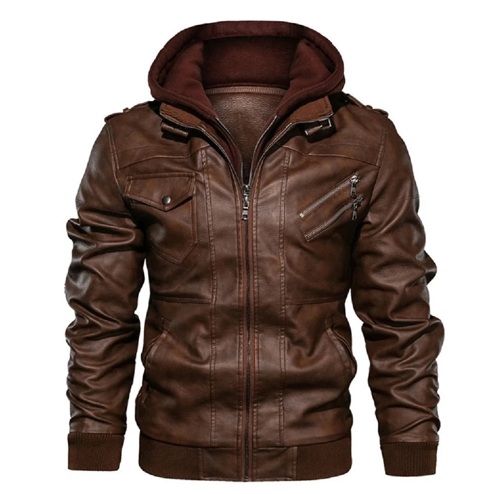 Bruce | Men's Zip-Up Biker Jacket