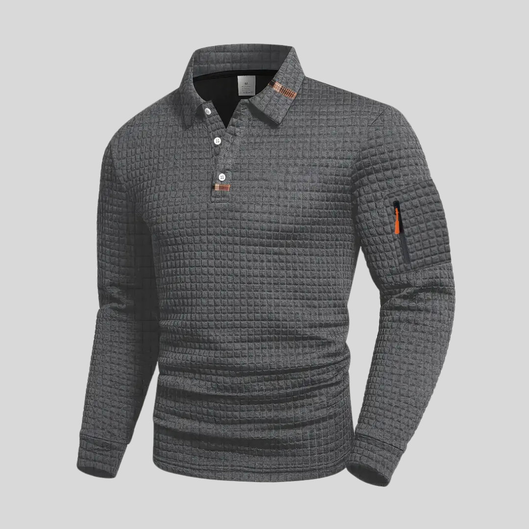 Colin | Men's Long-Sleeve Polo With Sleeve Pocket