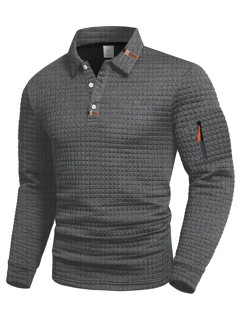 Colin | Men's Long-Sleeve Polo With Sleeve Pocket