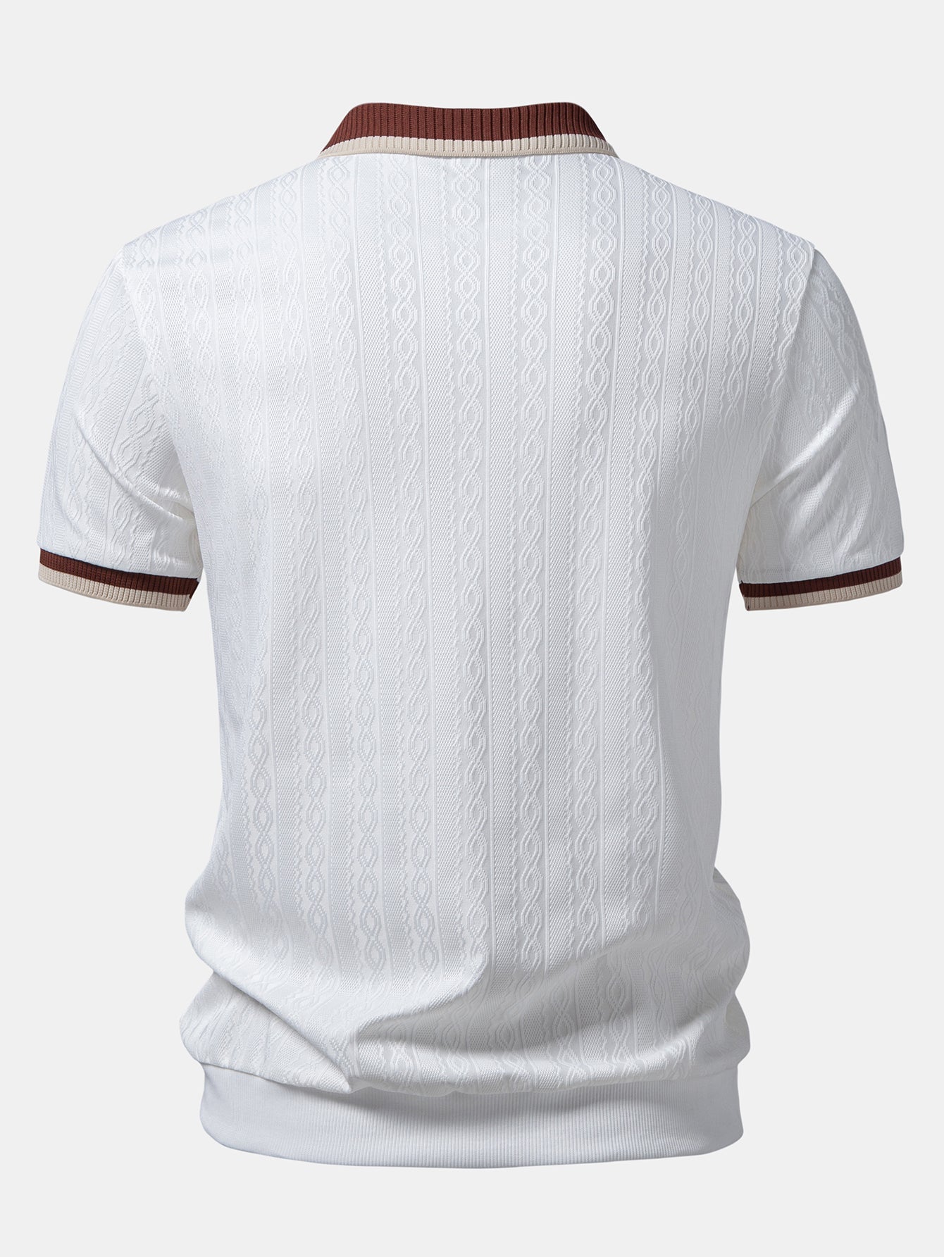 Wilfred | Men's Contrast Trim Zip Polo Shirt