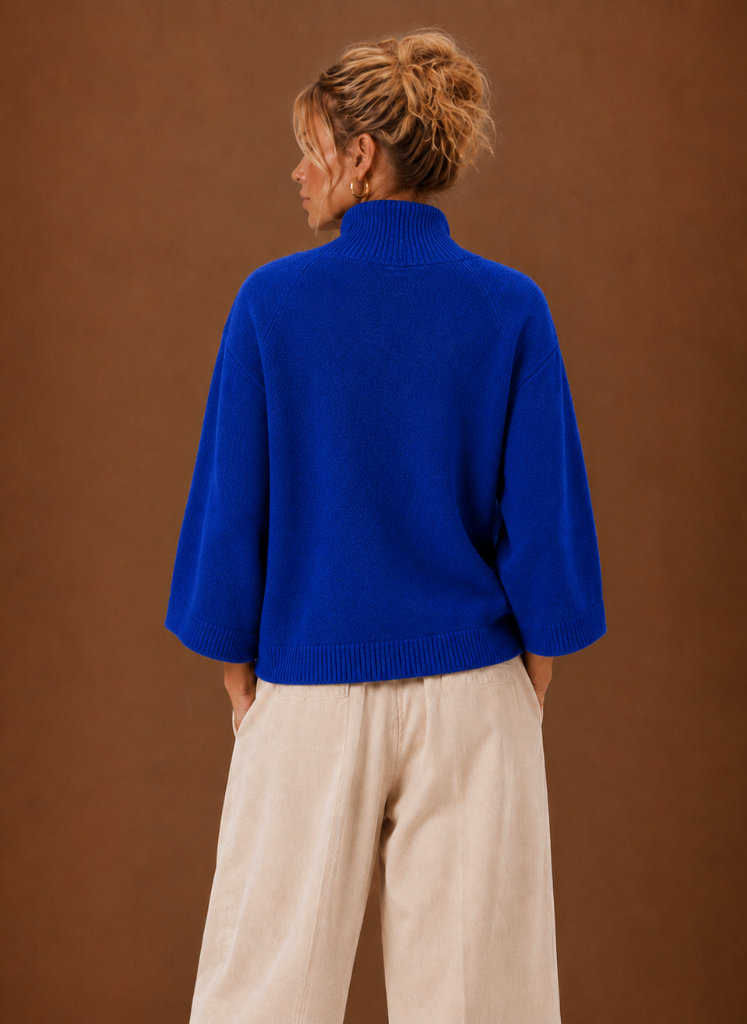 Edith | Women's Mock Neck Bell Sleeve Jumper