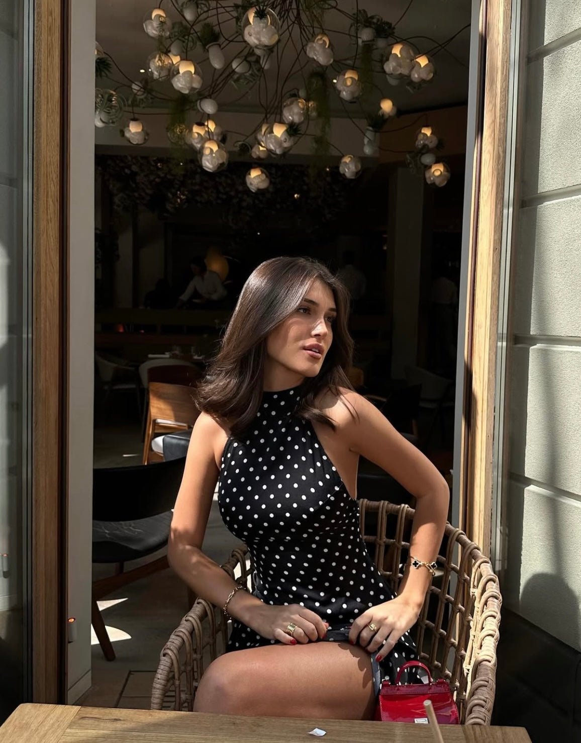 Eleanor | Sleeveless Polka Dot Mini Dress for Women