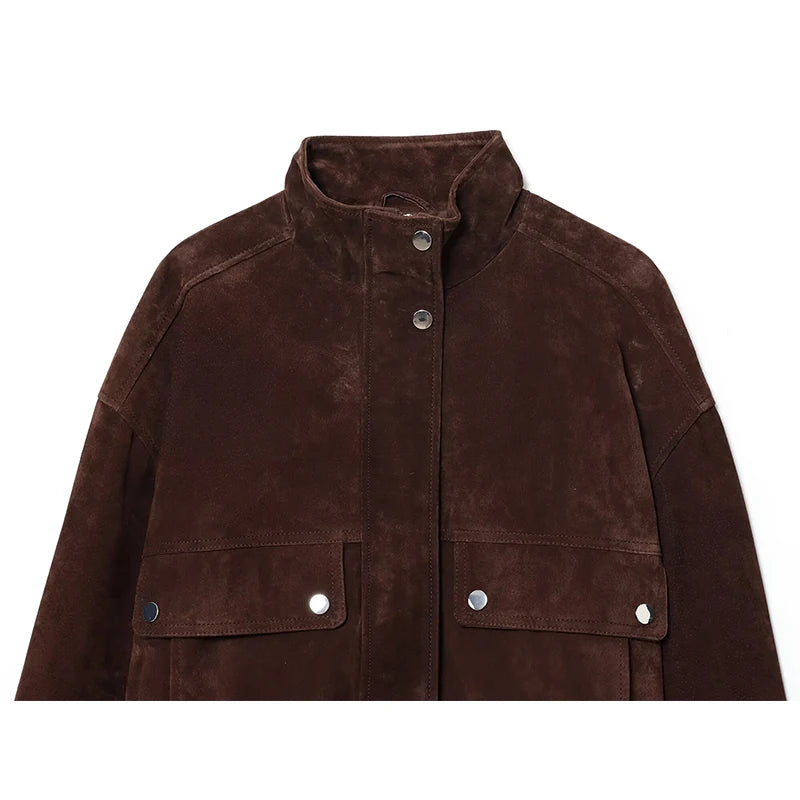 Eleanor | Women's Cropped Autumn Bomber Jacket