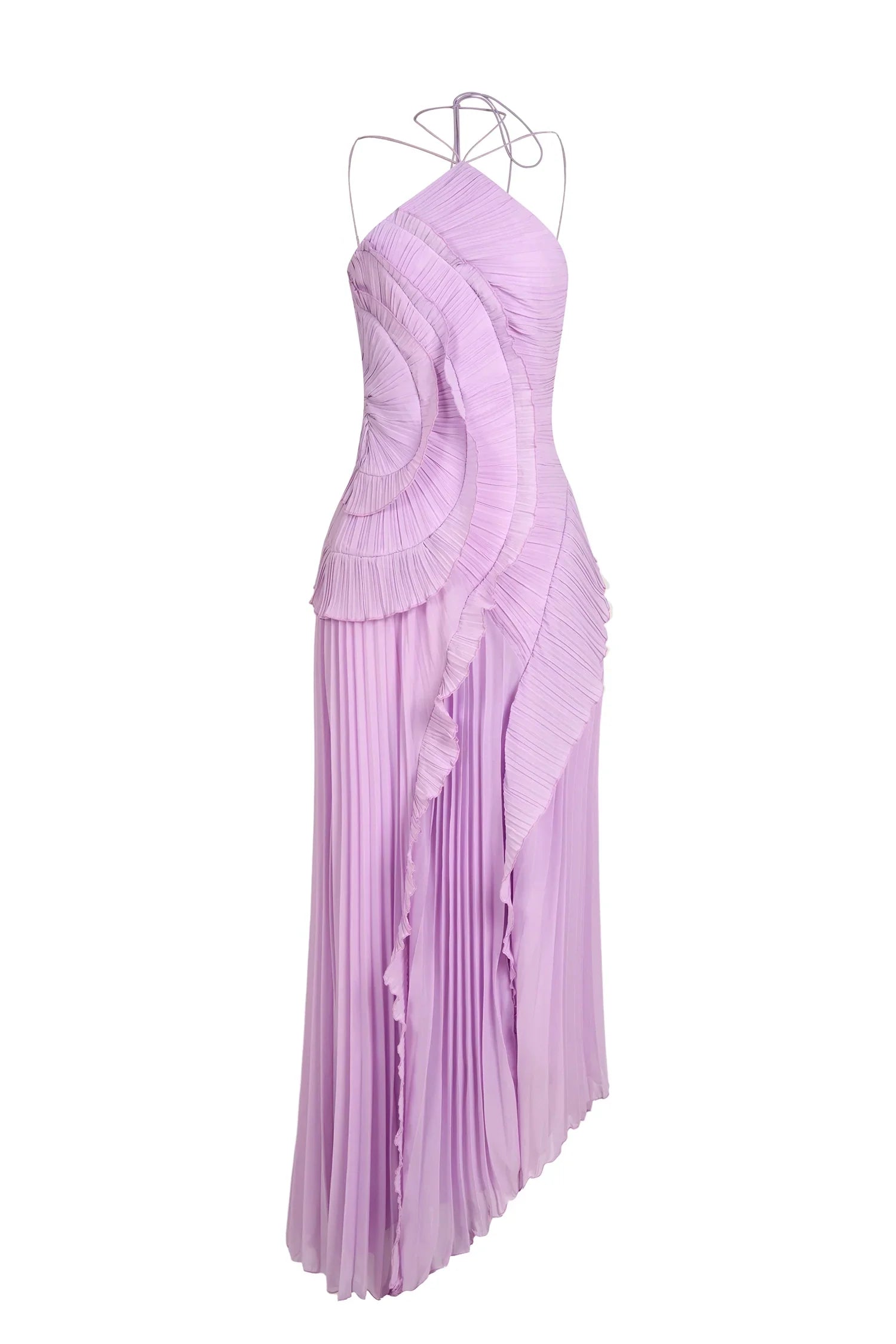 Eliza | Pleated Ruffle Maxi Dress