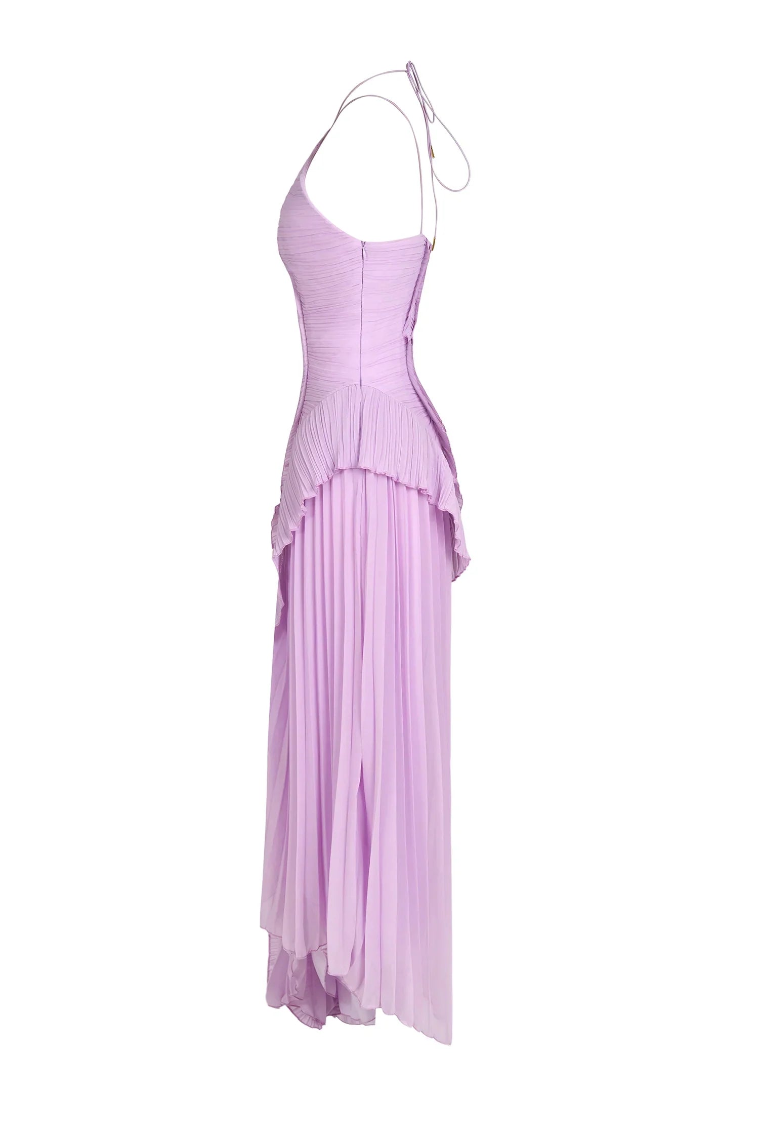 Eliza | Pleated Ruffle Maxi Dress