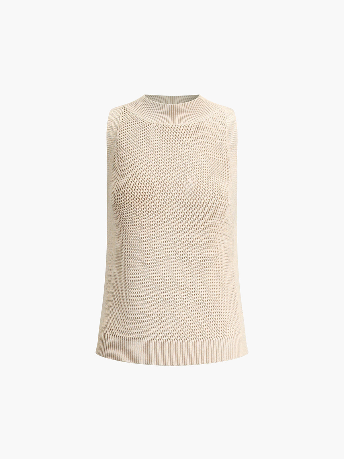 Enid | Women's Openwork Crew Neck Tank Top