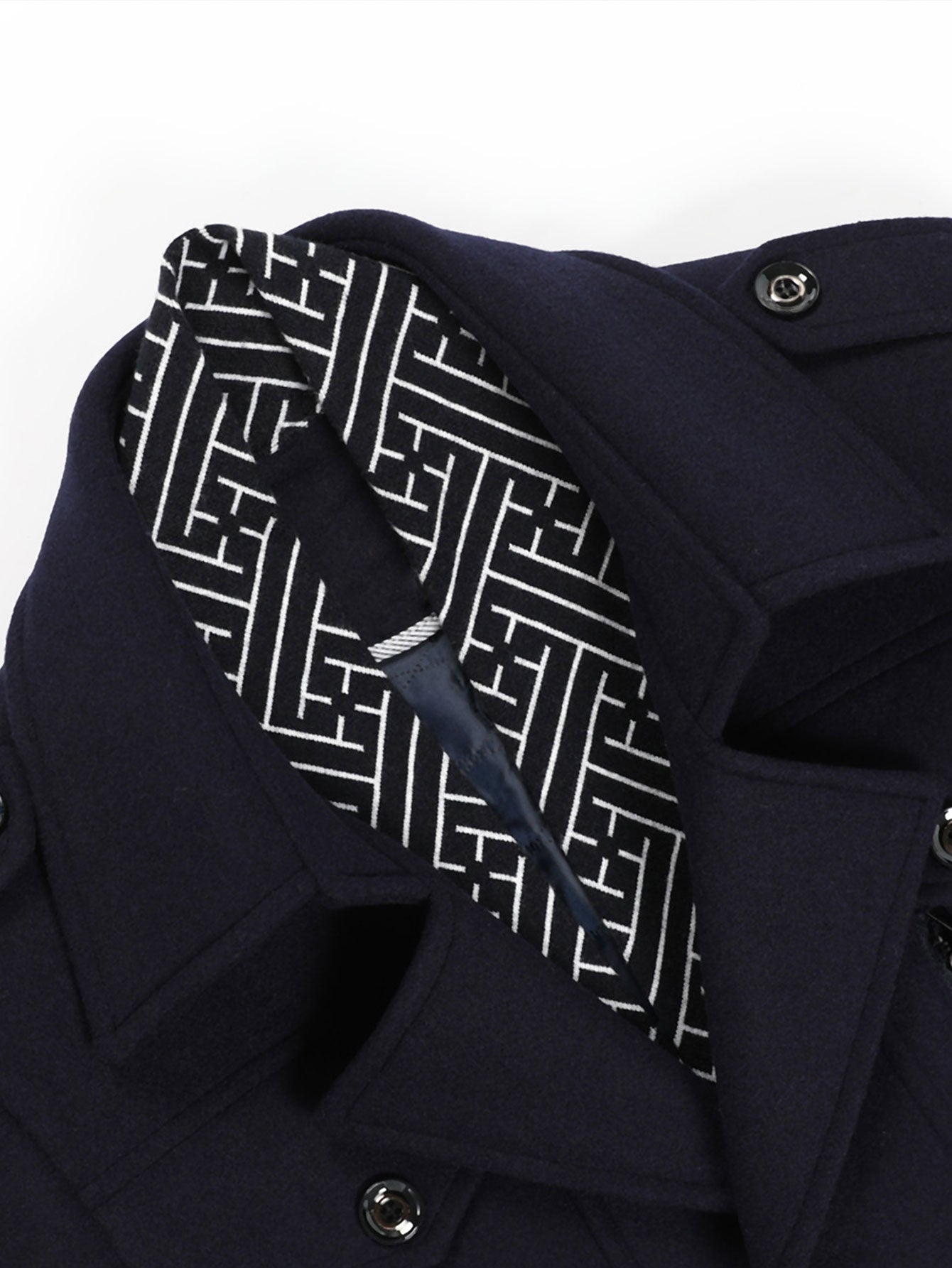 Frederick | Men's Removable Collar Wool Blend Overcoat