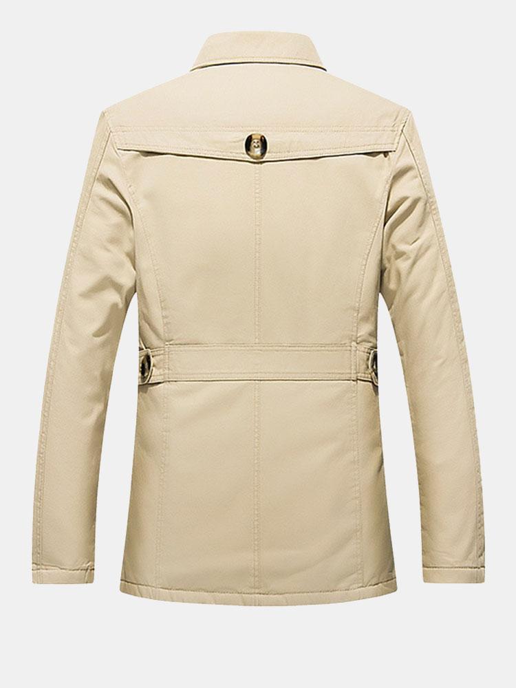 Gerald | Men's Tailored Button-Front Long Trench Coat