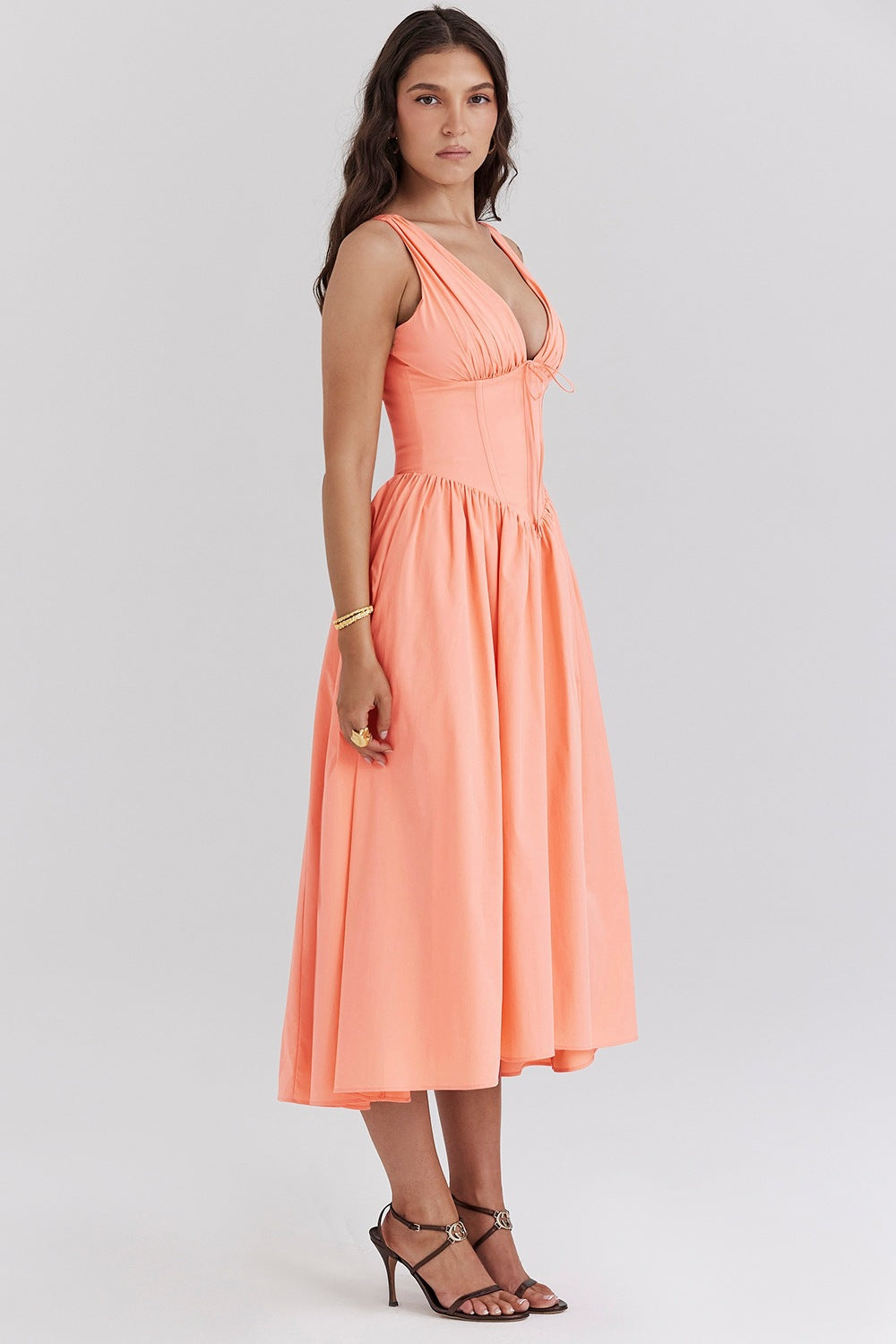 Michelle | Women's Floral Sleeveless Midi Spring Dress