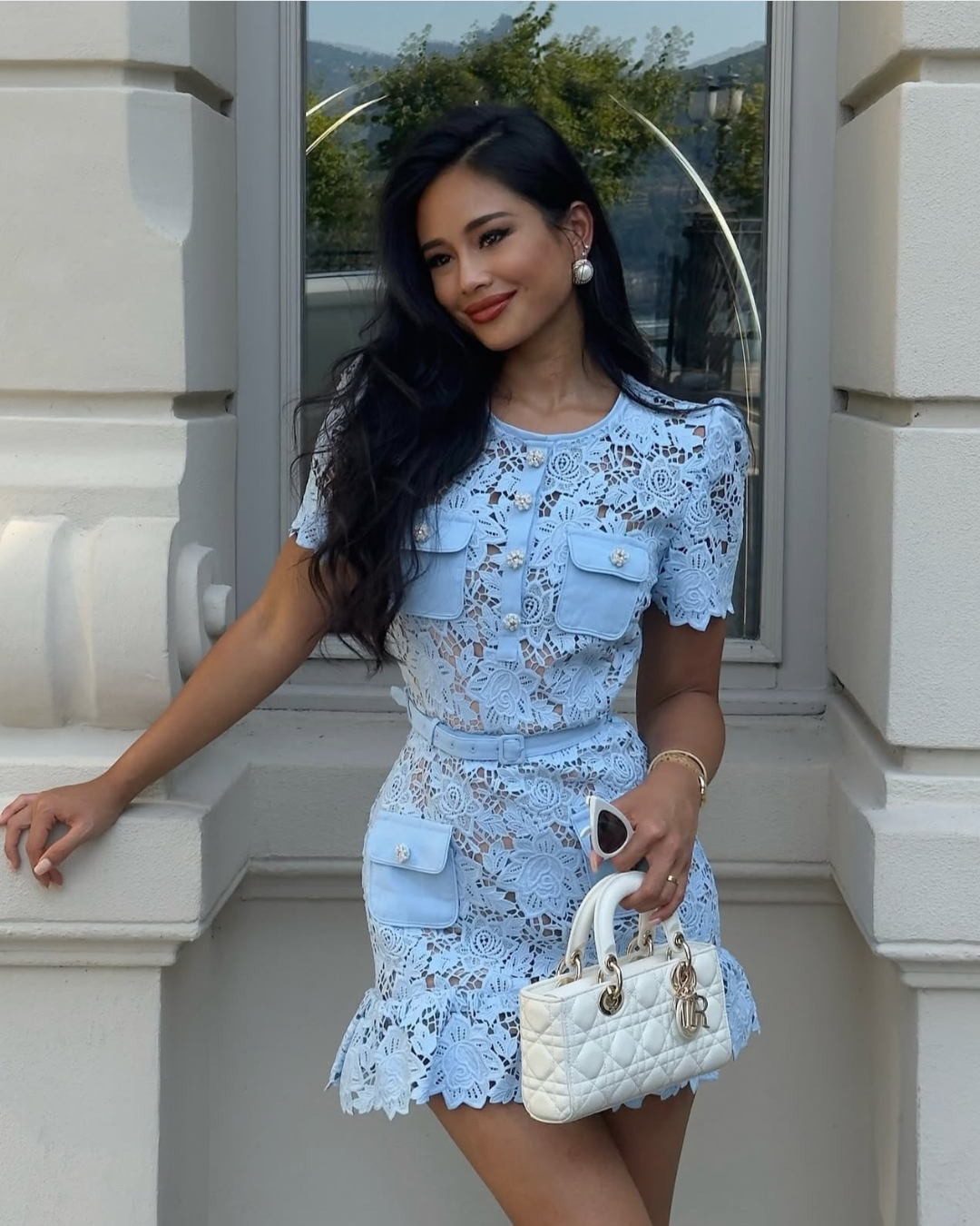 Flora | Women's Elegant Floral Lace Mini Spring Dress