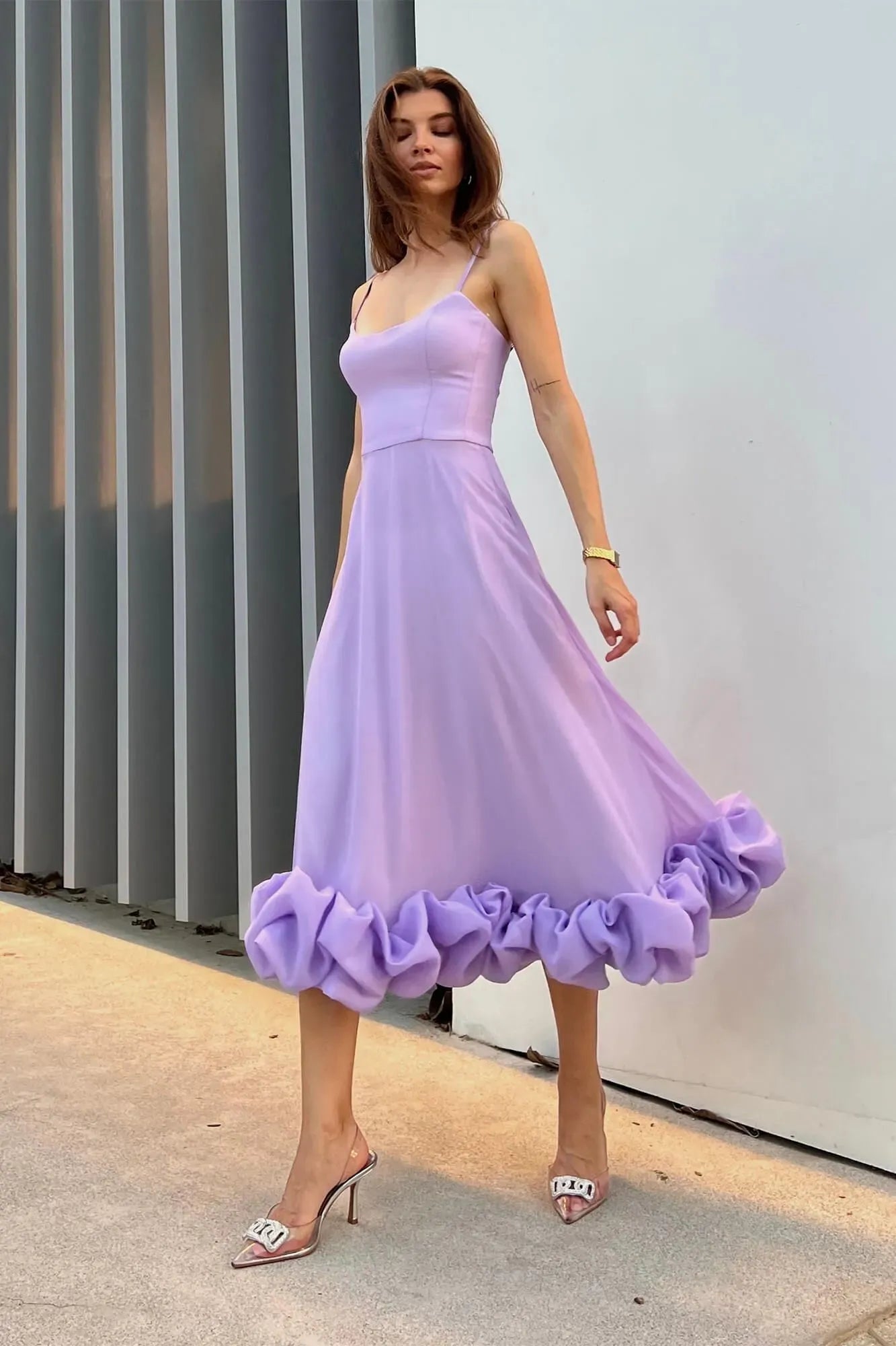 Heather | Women’s Sleeveless Twirl Midi Dress