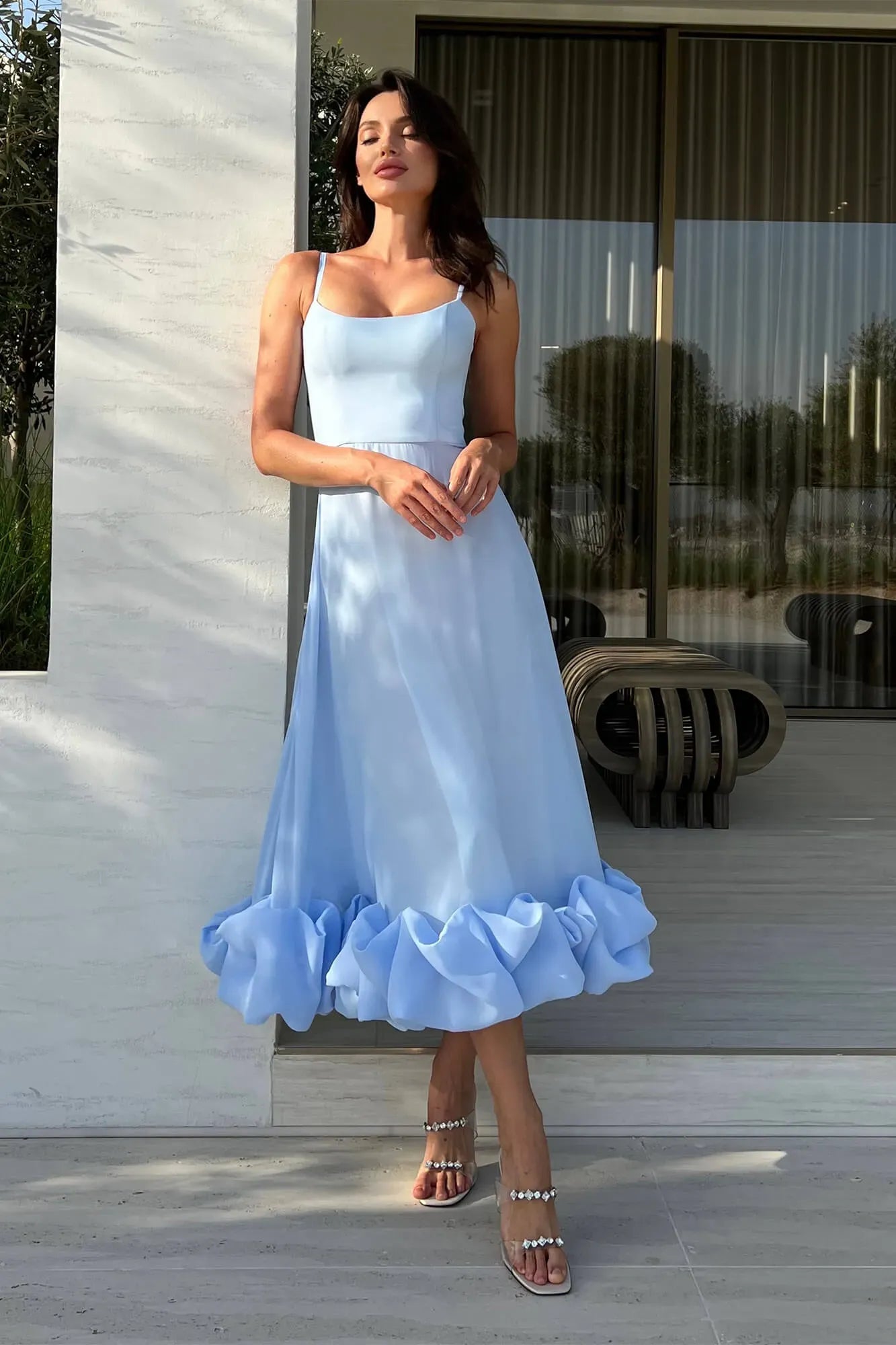 Heather | Women’s Sleeveless Twirl Midi Dress